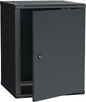ITK Шкаф настенный LINEA W 12U 600х600мм дверь металл RAL 9005 | код LWR5-12U66-MF | IEK